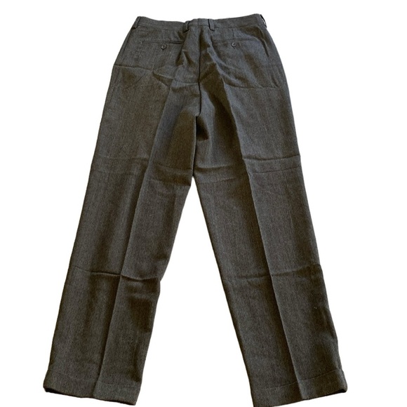 BANANA REPUBLIC Men’s Baggy Pants Dress Sz 34L Wool 5Pockets Plated w/Suspenders - Picture 4 of 7